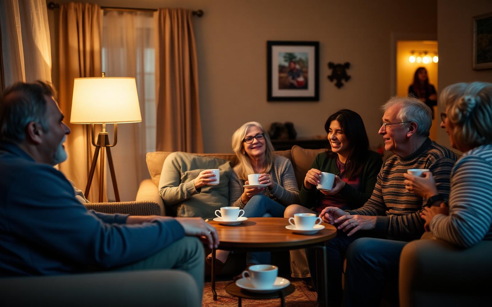A Life Group around a table